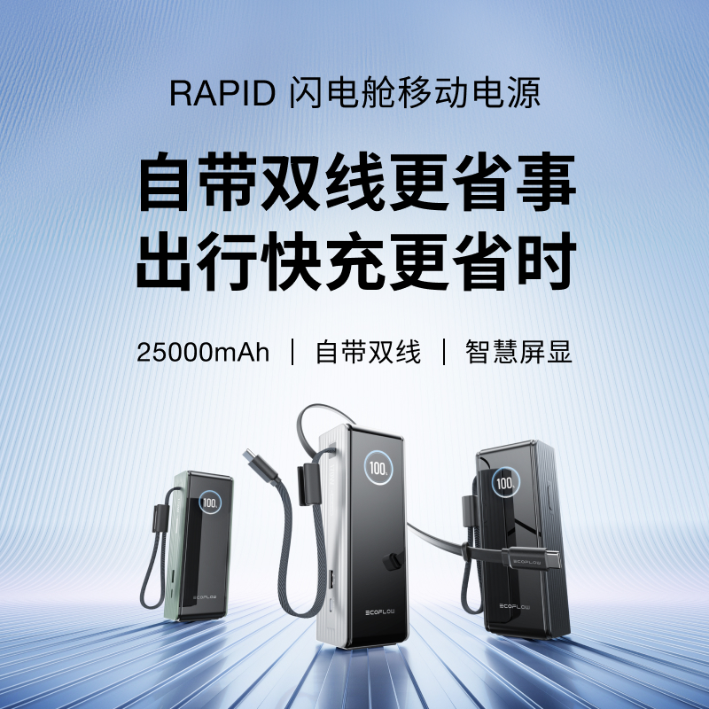 【可上飞机】ECOFLOW正浩RAPID 闪电舱大容量多协议适配充电宝