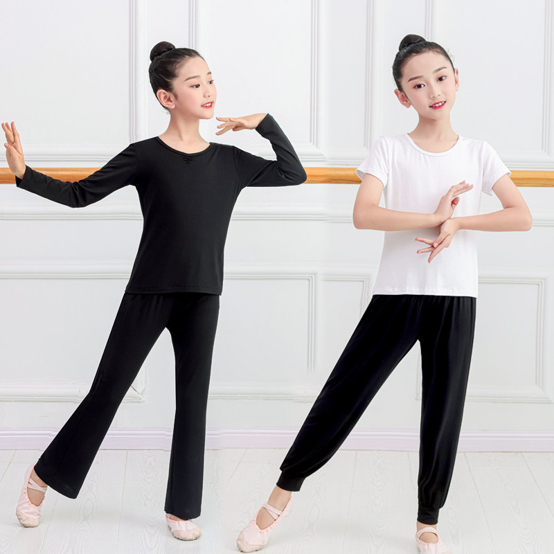 儿童舞蹈裤练功服女童舞蹈服女套装春夏灯笼裤宽松拉丁舞哈伦裤子