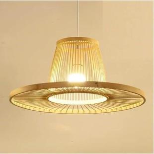 日餐厅竹编吊灯中式客约茶室式包厢餐馆吧简台灯创意栈榻榻米859