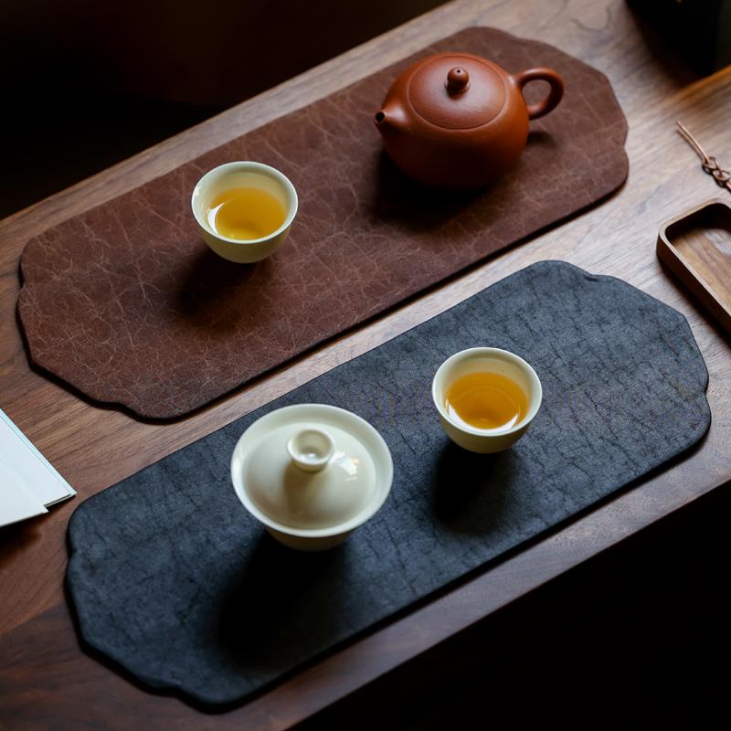 双姊妹中式布艺老料香云纱如意茶席复古中式茶道零配禅意桌旗茶几