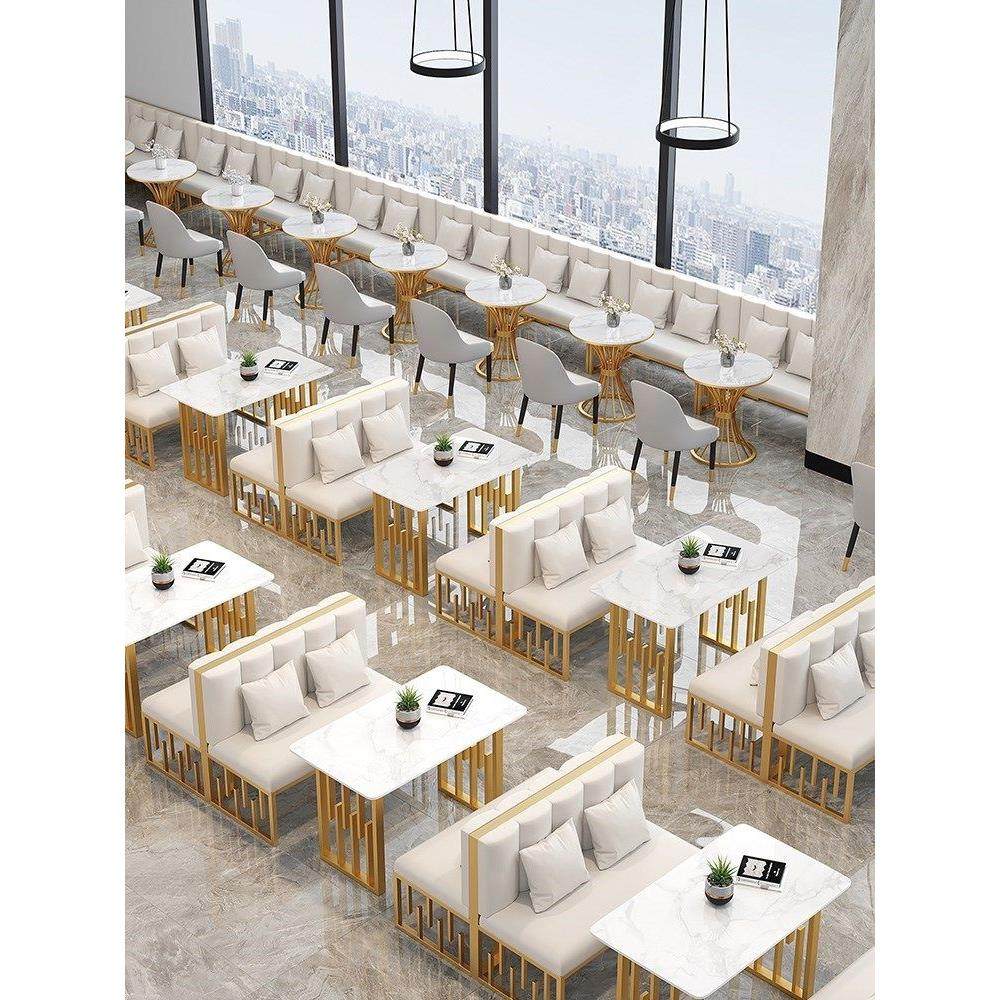 岩板轻奢洽谈桌椅组合餐饮家具酒店大堂售楼处西餐咖啡厅卡座,住宅家具,岩板餐桌,淘宝优惠券,粉丝福利购,淘宝优惠卷