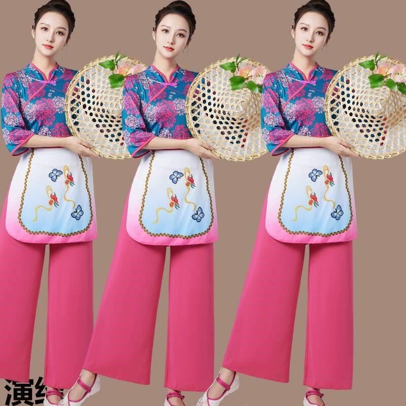 广场舞服装采茶服秧歌舞青花瓷中广场舞套装