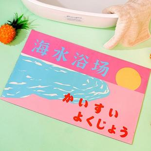速吸水浴室门口吸水地垫卫生间淋浴间家用卧室 浴室防滑地垫新款