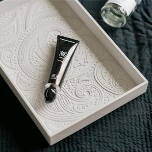 久处不厌腰果花水泥装饰托盘摆件茶几玄关桌面置物盘收纳北欧家用