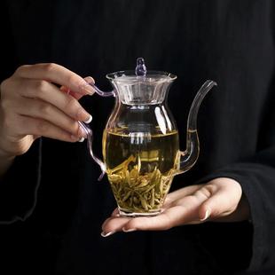 水仙壶 小清新耐热玻璃花茶壶家用冷泡茶器手持泡茶壶