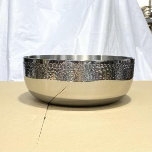 10不锈钢锤纹和面发面盆汤盆家用火锅洗菜盆馅料盆可加热 加厚18