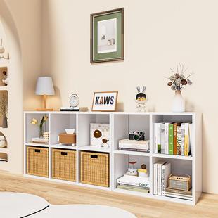 轩恩带背板格子柜钢制环保自由组合儿童书架落地客厅靠墙收纳书柜