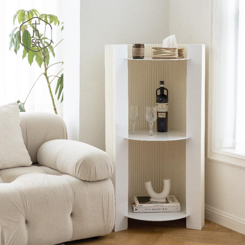 十八纸床头柜置物架角落多功能收纳沙发边几客厅卧室简易多层书架