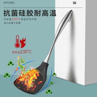 不锈钢硅胶铲不粘锅炒菜铲子耐高温家用厨具专用护锅硅胶平底锅铲