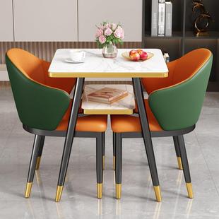 阳台家用可收纳小圆桌商业办公休闲区售楼处洽谈会客接待桌椅组合