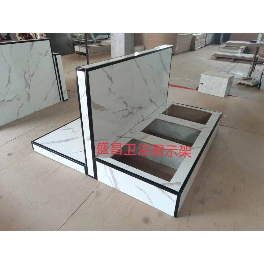 马桶展示台坐便器展台卫浴中岛蹲坑厕水箱花洒淋浴展架展示柜