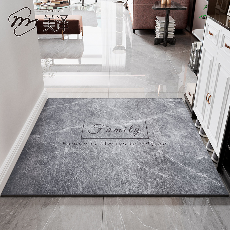 进门门口地垫入户门防滑防水家用门垫皮革可擦免洗脚垫可裁剪地毯