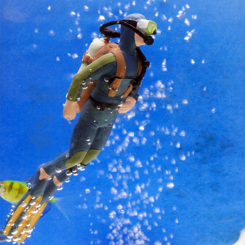 小鱼缸内饰造景金鱼缸植物装饰品套餐小型全套潜水员鱼缸摆件大全