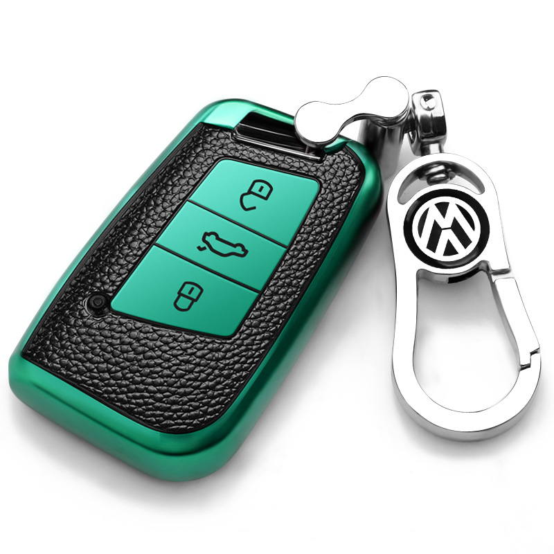 适用2023款大众迈腾钥匙套17/18/19年汽车遥控全包装饰壳外扣男女