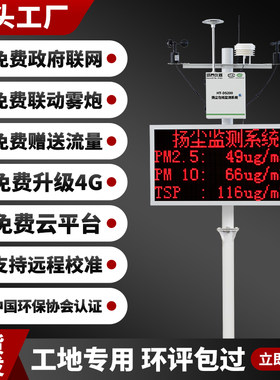 工地扬尘监测系统仪噪声环保粉尘pm2.5/10空气环境噪音检测仪器