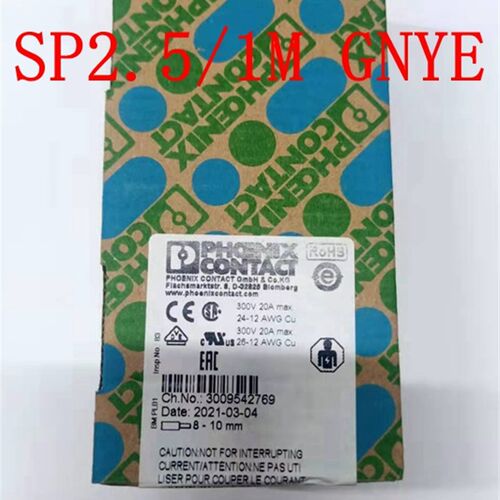 德国 菲尼克斯 PHOENIX接插件SP2.5/1M GNYE NO.3043064接线端子