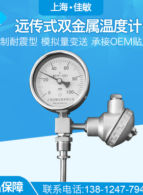 WTYY-1021/1031双金属温度计 PT100远传温度表工业温度表径向耐震