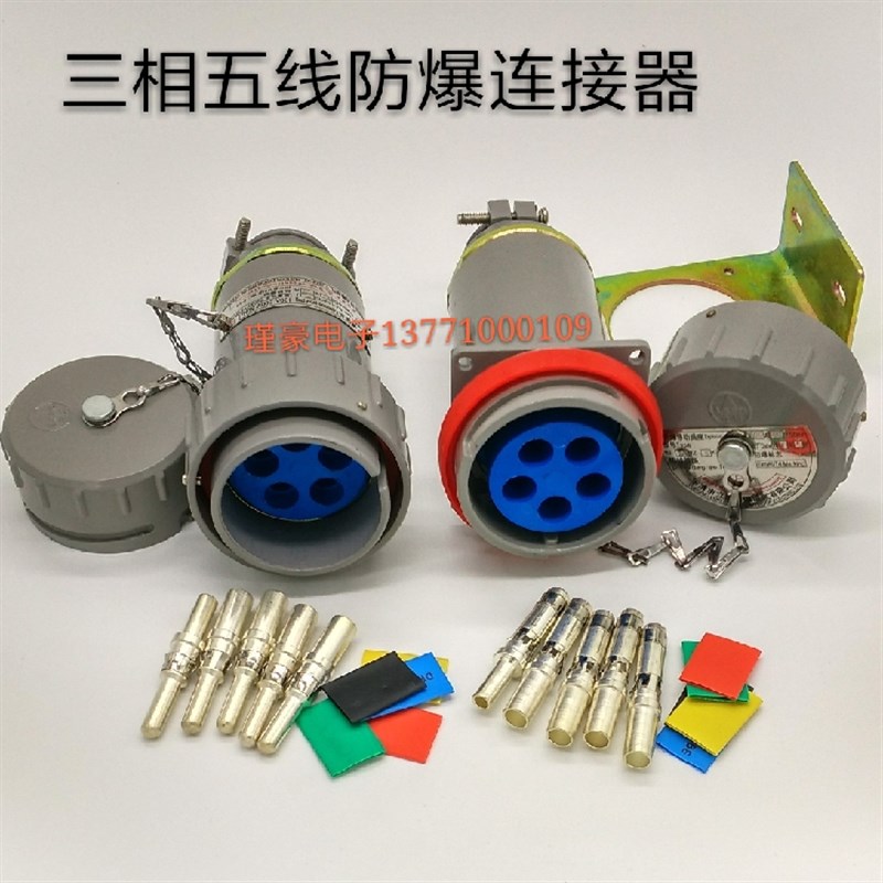 无火花型防爆插座插销BJ-200YT/YZ-5移动式防爆连接器 5芯380V