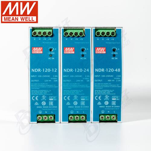 NDR台湾明纬24V/12V/48VDC导轨75/120/240/480开关电源DRP/DR/EDR