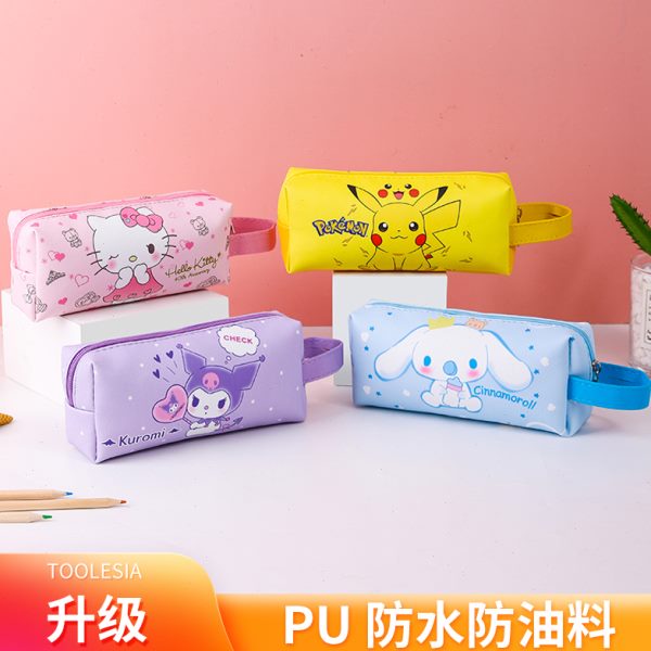 学生笔袋可爱卡通动漫文具袋大容量儿童铅笔袋铅笔盒防水收纳袋