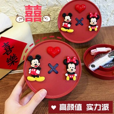 针线盒嫁妆陪嫁用品全套家用婚庆红色针线包收纳盒女方喜庆实用