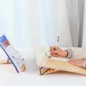 阅读架倾斜坐姿矫正器可调写字板学生实木书夹写作业神器书桌画板