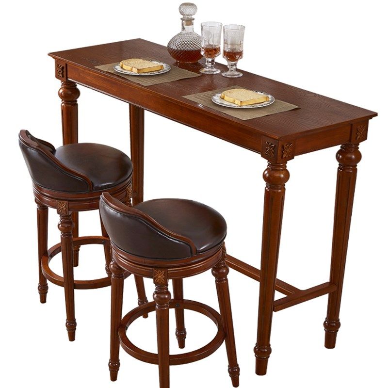 美式实木吧台桌家用客厅小阳台吧台靠墙长条欧式酒吧椅子高脚桌椅,商业/办公家具,酒吧椅,淘宝优惠券,粉丝福利购,淘宝优惠卷