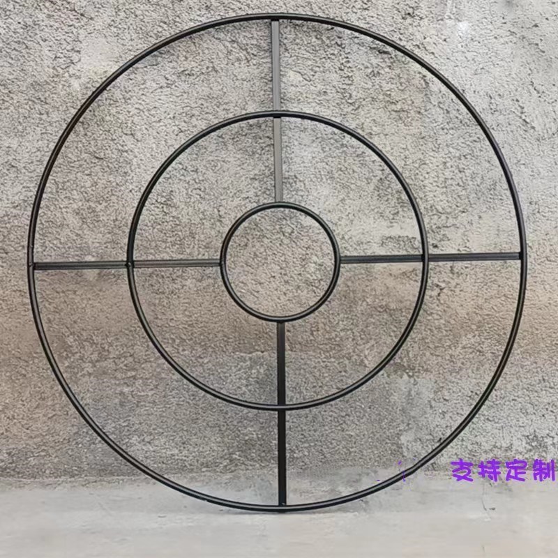 婚庆道具铁艺水晶珠帘婚礼堂舞台空中布置装饰圆环吊顶挂架线帘黑