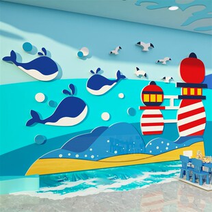 图书角布置儿童阅读区幼儿园文化贴画阅览教室环创绘本馆墙面装饰