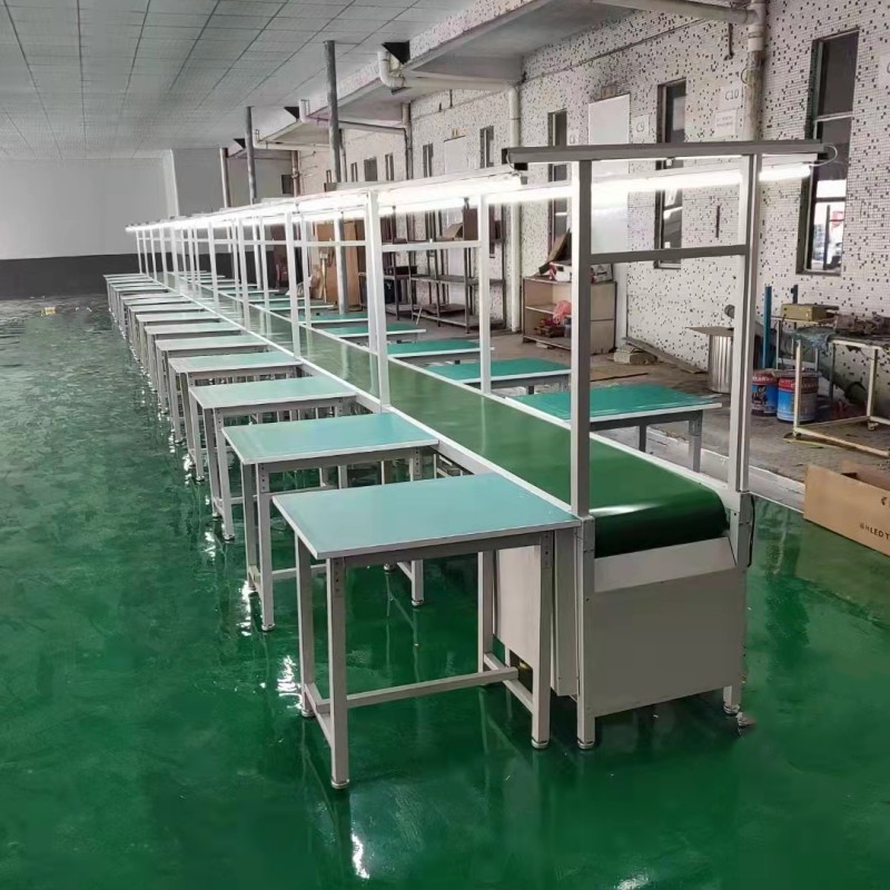 车间生产线工作台流水线无动力滚筒装配线带灯工作台防静电生产线