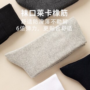 2024新款冬季加厚袜子男全棉保暖男款纯棉秋冬加绒毛圈男士中筒袜