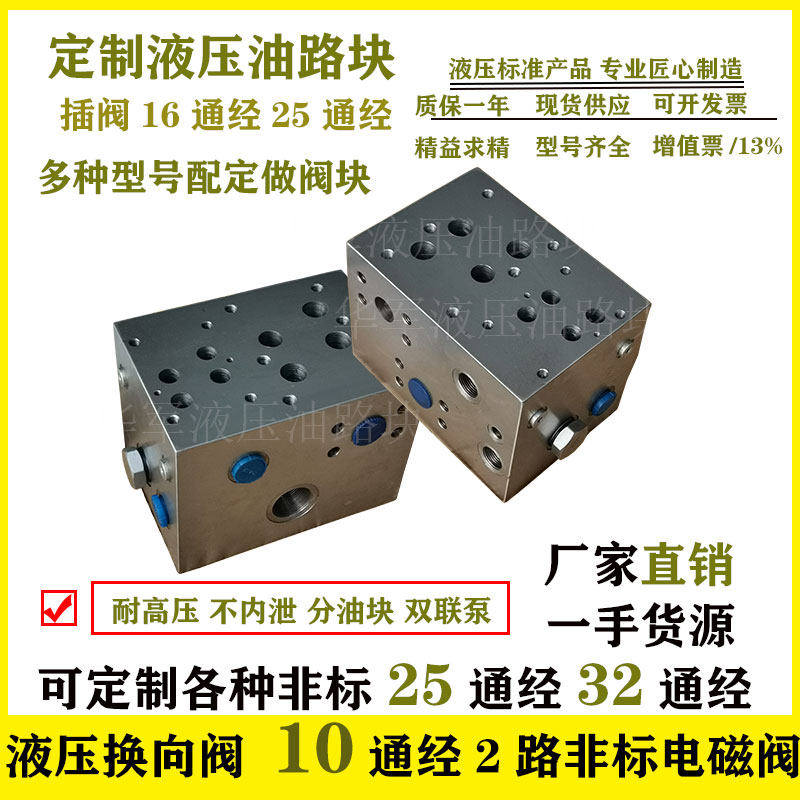 液压系统标准油路块集成块非标阀块定做液压打包机阀板08插装阀