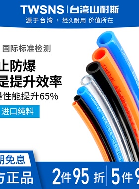 高压进口气管8mm10mm6mm12mm空压机气管pu软管山耐斯正品气动气线