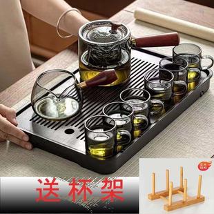 泡茶壶玻璃耐高温侧把过滤单壶防烫家用烧水电陶炉煮茶器功夫套装