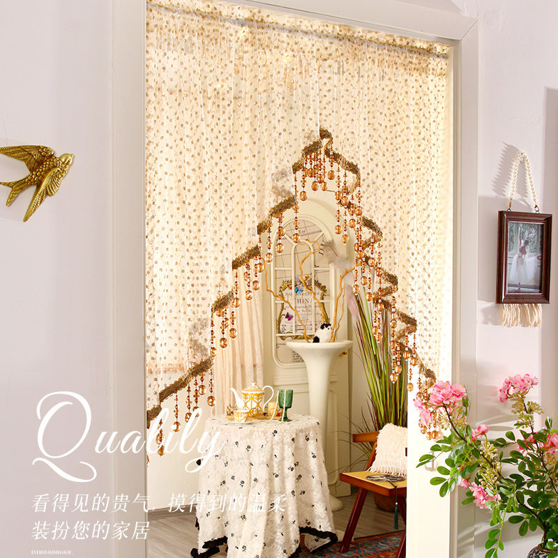 法式复古门帘半三角氛围感轻奢高级感隔断卧室厨房鎏金岁月新款