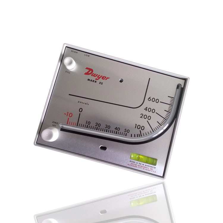 德威尔红油压差计方形差压表倾斜式测压装置人防微压计-10~600PA