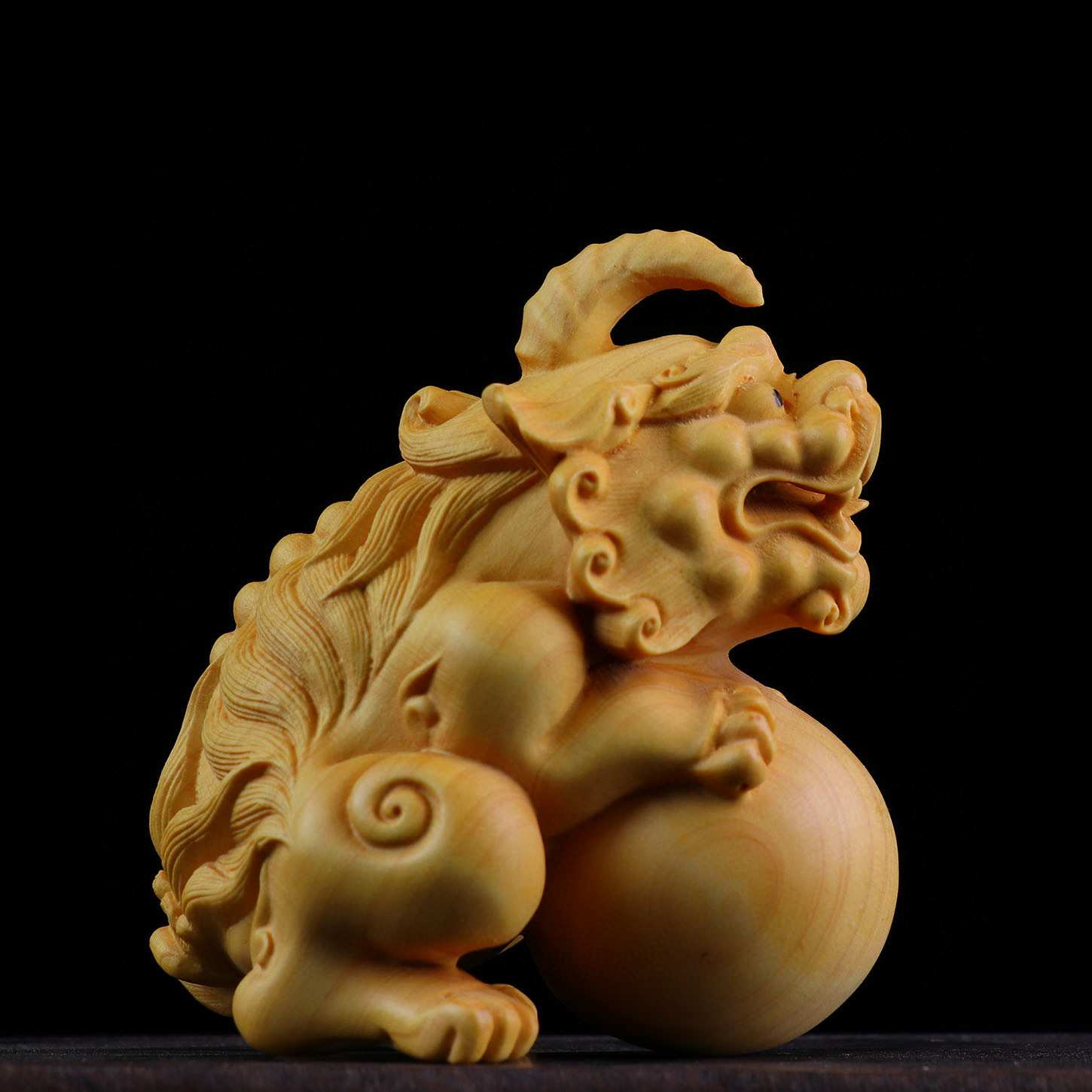 黄杨木雕独角兽有求必应家居茶宠手把件随身盘玩貔貅文玩工艺品家