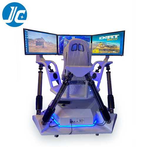 聚创智能六轴赛车模拟驾驶机 三屏体感赛车 vr动感模拟设备
