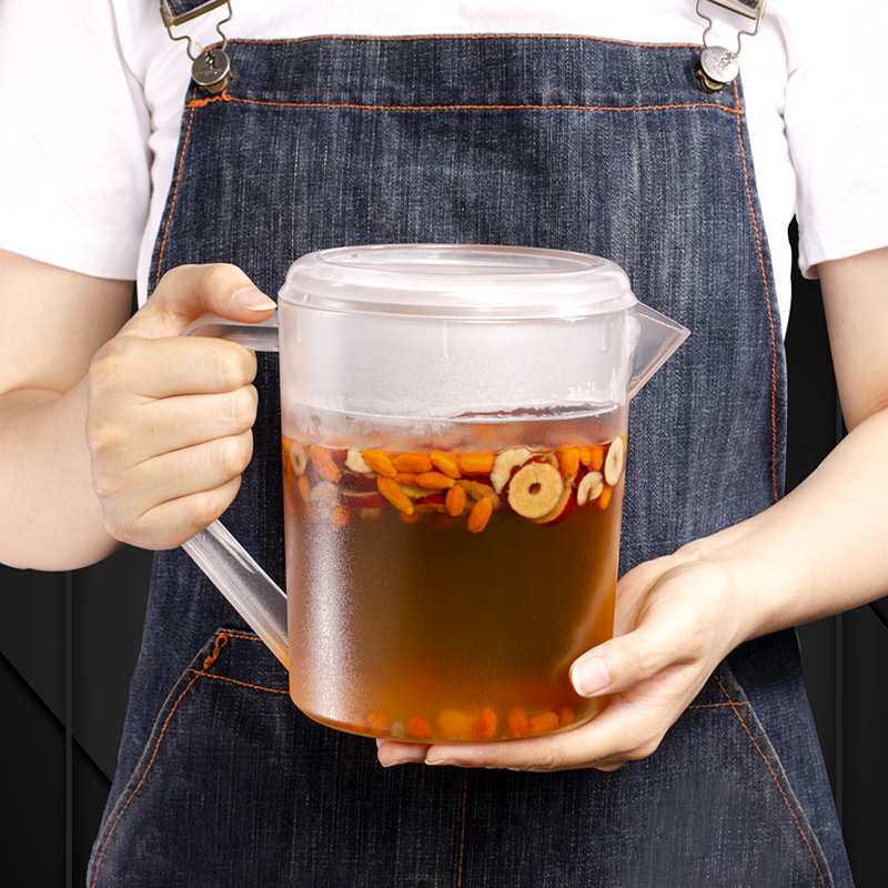2.3L耐高温日式冷水壶大容量塑料加厚PC凉水壶吧台餐厅茶水壶1.5L