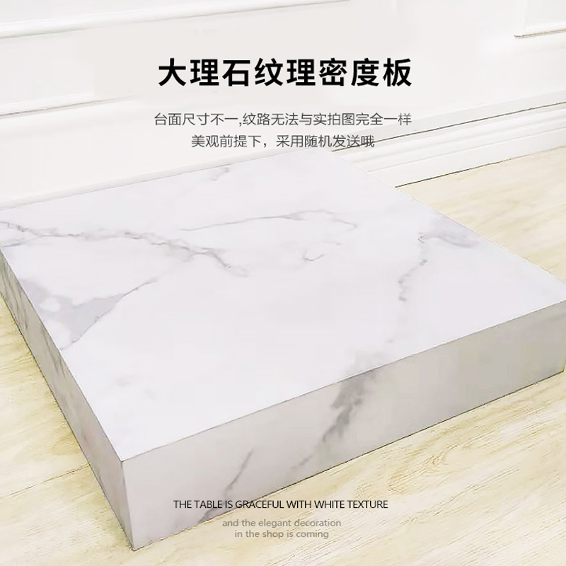 定制大理石白色圆形模特地台网红摄影道具展示台婚纱服装店试衣台