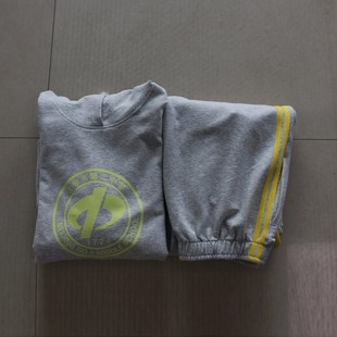 定制校服裤子纯棉灰色套头宽松连帽上衣北京二中春季休闲套装中性