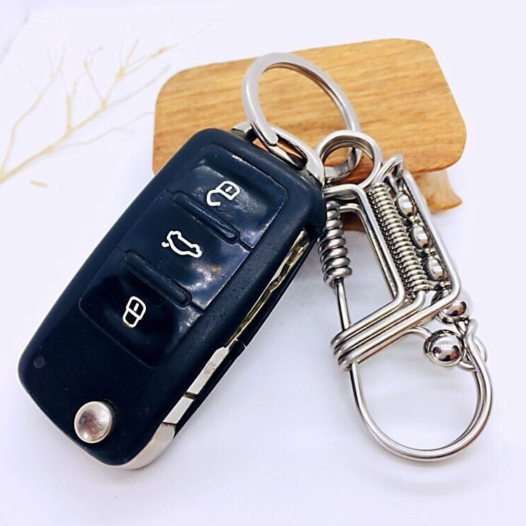 手工钥匙扣男纯手工小鸟钥匙扣不锈钢编织钥匙链挂件创意礼品礼物