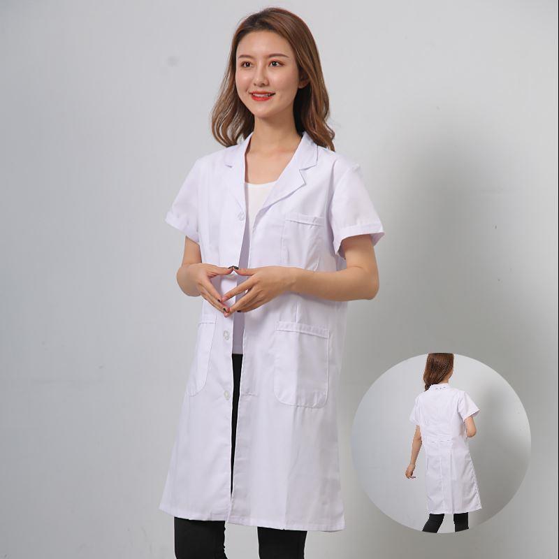 收腰白大褂服装新款科学家小女孩角色表演服实验室牙衣服冬装修身