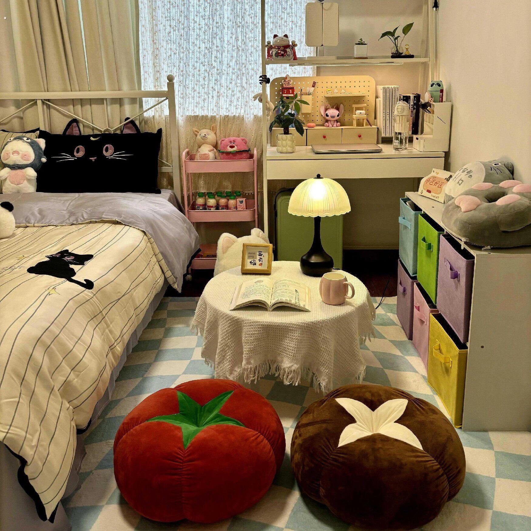 地毯上的懒人坐垫番茄西红柿加厚屁垫女士久坐神器坐垫榻榻米靠垫