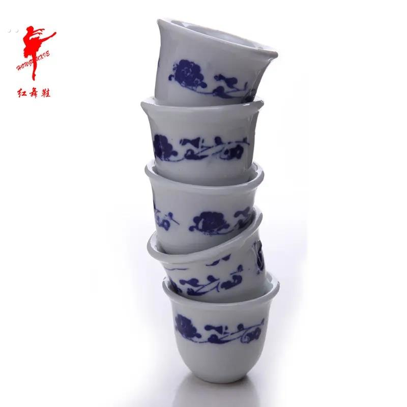 酒杯上供祭神用品供仙老式小酒盅酒壶套装古风供桌用的水杯青花瓷