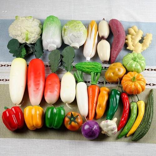 仿真水果蔬菜假南瓜西红柿黄瓜模型道具橱柜家居展示装饰摆件玩具