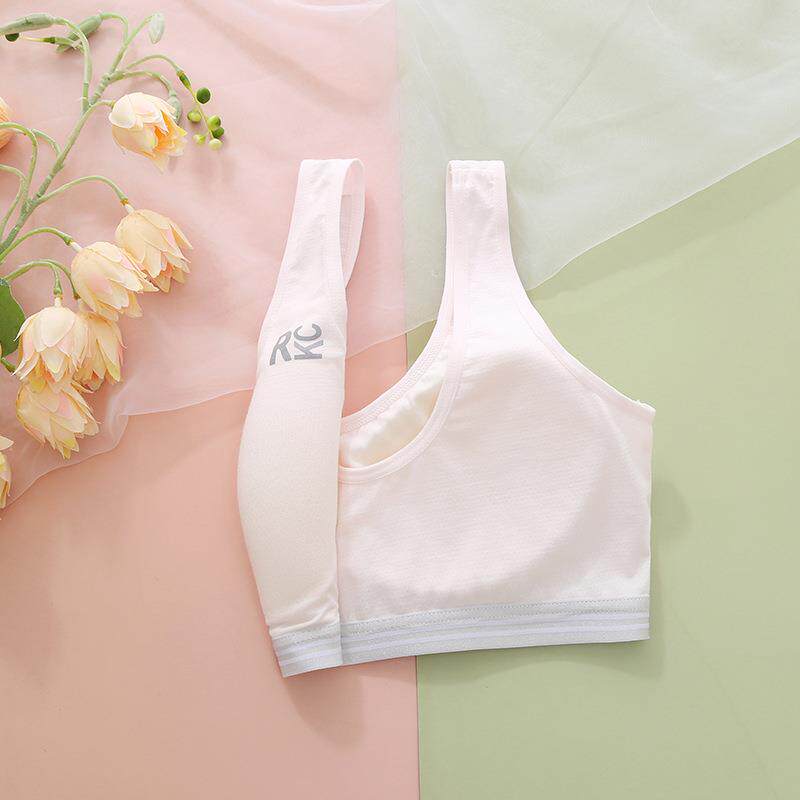 直销新款无缝发育期少女内衣背心学生女童防凸点文胸运动打底小背
