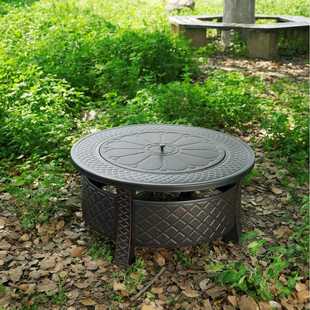 直销新款户外烧烤炉木柴篝火盆庭院木炭取暖炉烤火炉柴火炉篝火晚