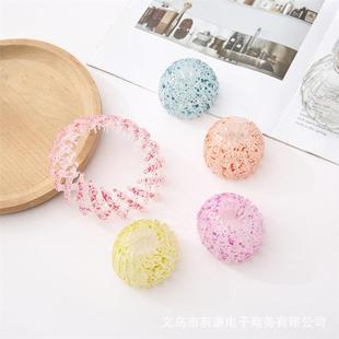 直销新款新款韩版百搭彩色鸟巢盘发器后脑勺扎马尾丸子头伸缩盘发