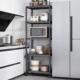 厨房多功能夹缝置物架落地多层家用储物架货架锅具微波炉收纳架子